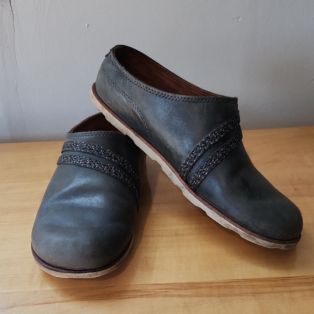 Womens Blue Gray Chaco Castlerock Clog Slip On